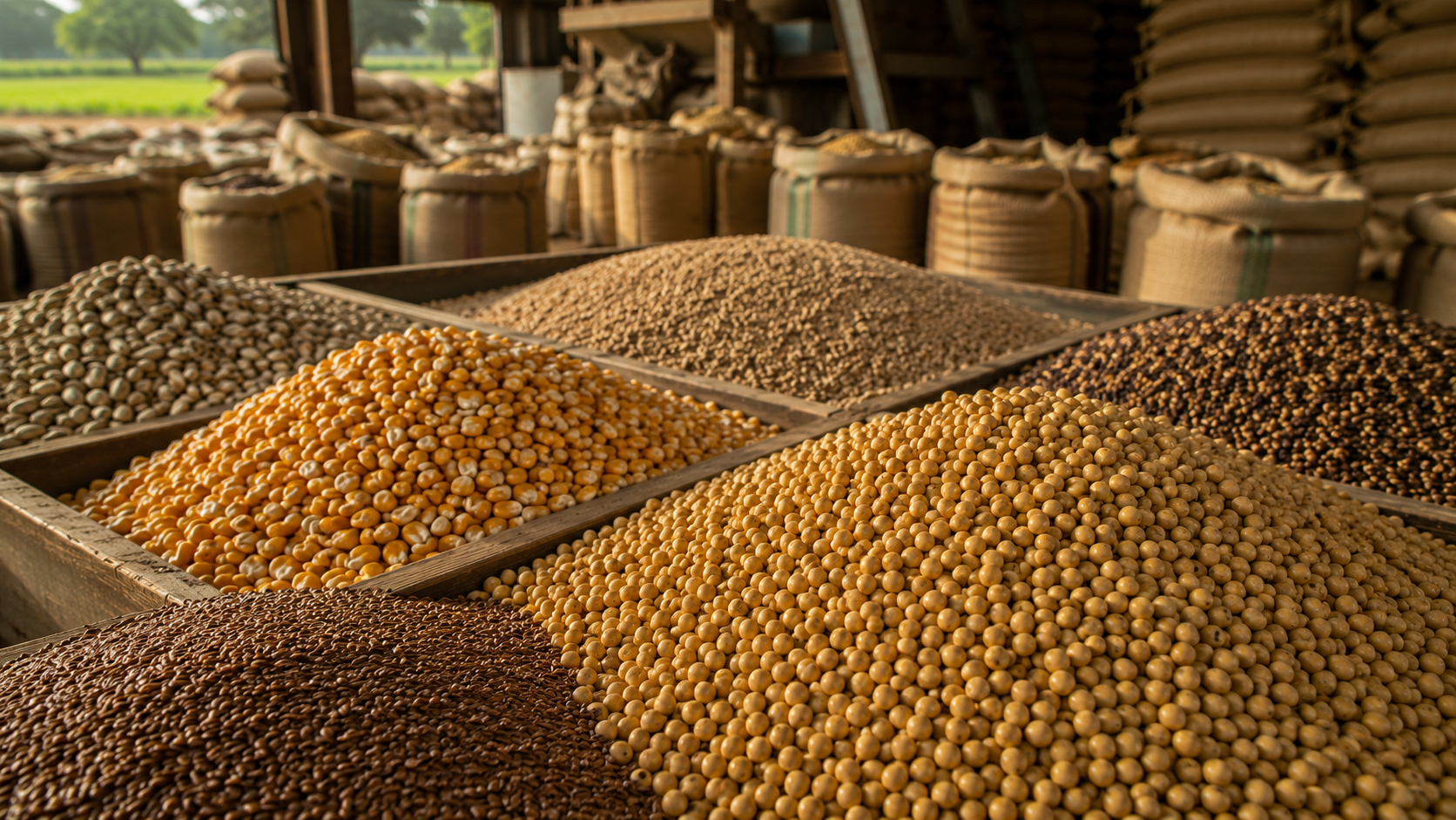 Oil seeds for agricultural feed markets