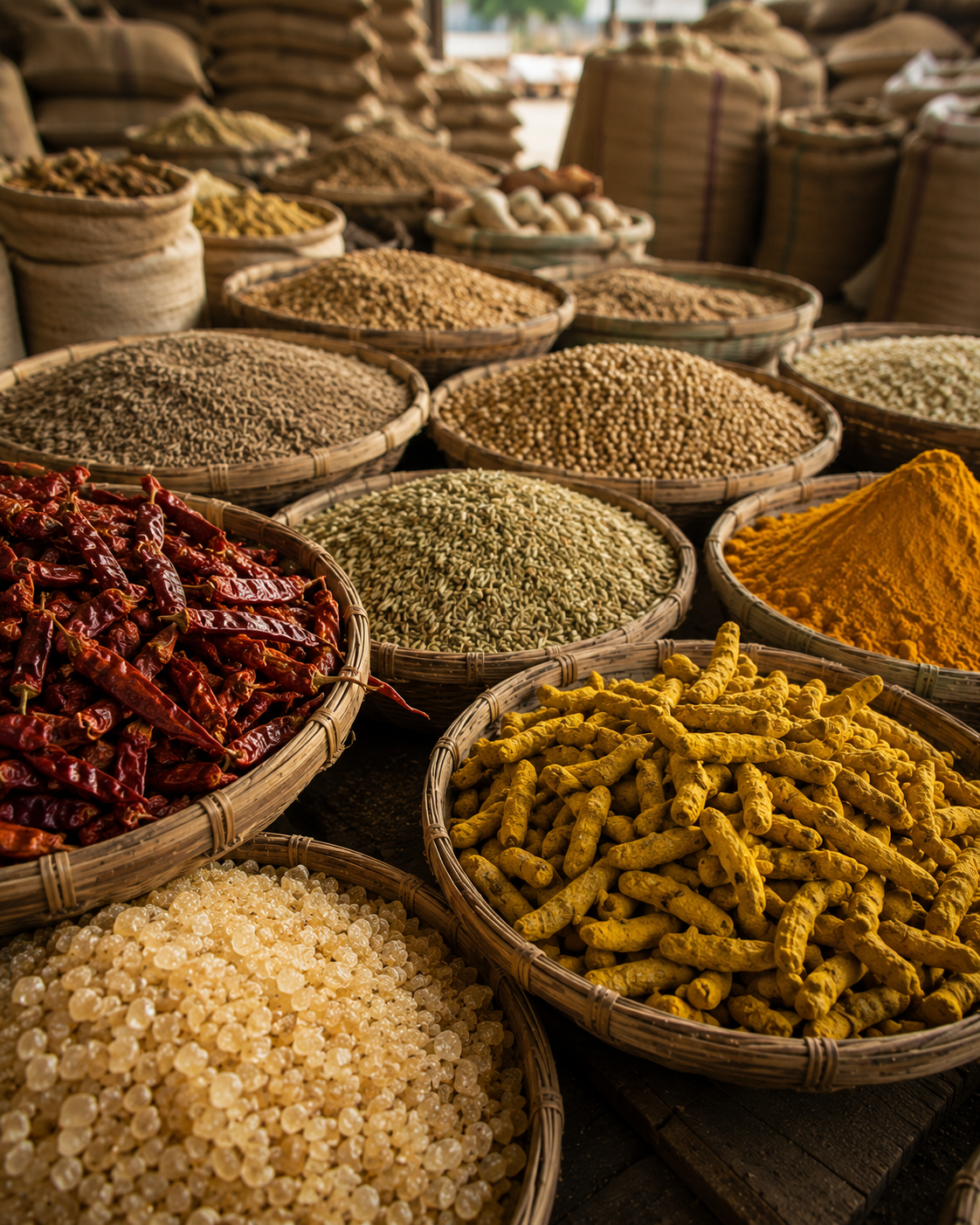 Indian sugar and agricultural spices